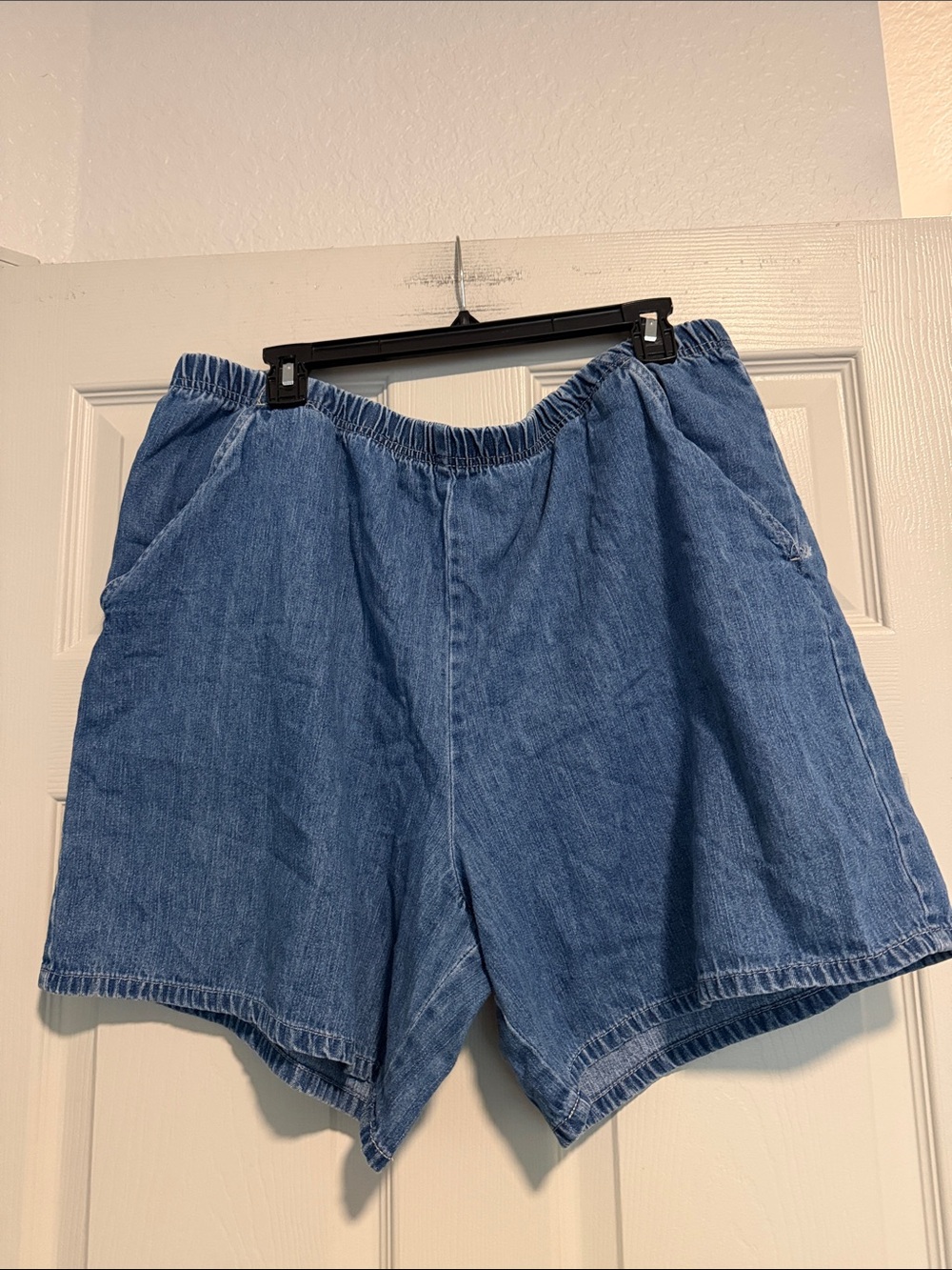 White Stag Women Denim Elastic-Waist Shorts - Light Blue Wash
